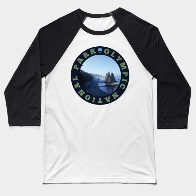 Olympic National Park circle Baseball T-Shirt by nylebuss